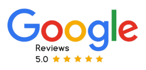 google logo with five star rating