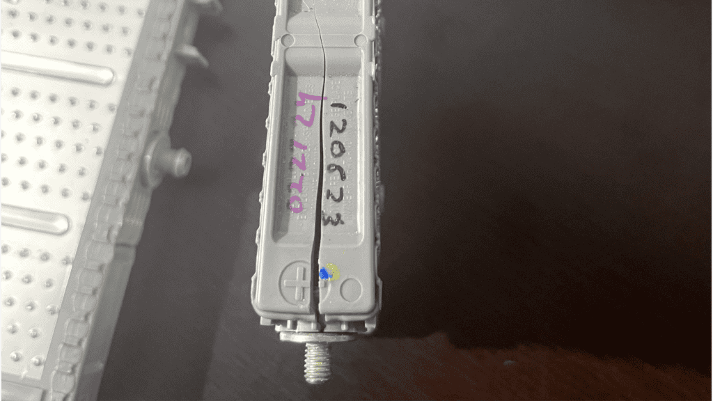 Physical damage to the Toyota prismatic battery modules