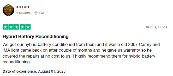 Verified Trustpilot Customer Review | iHybrid